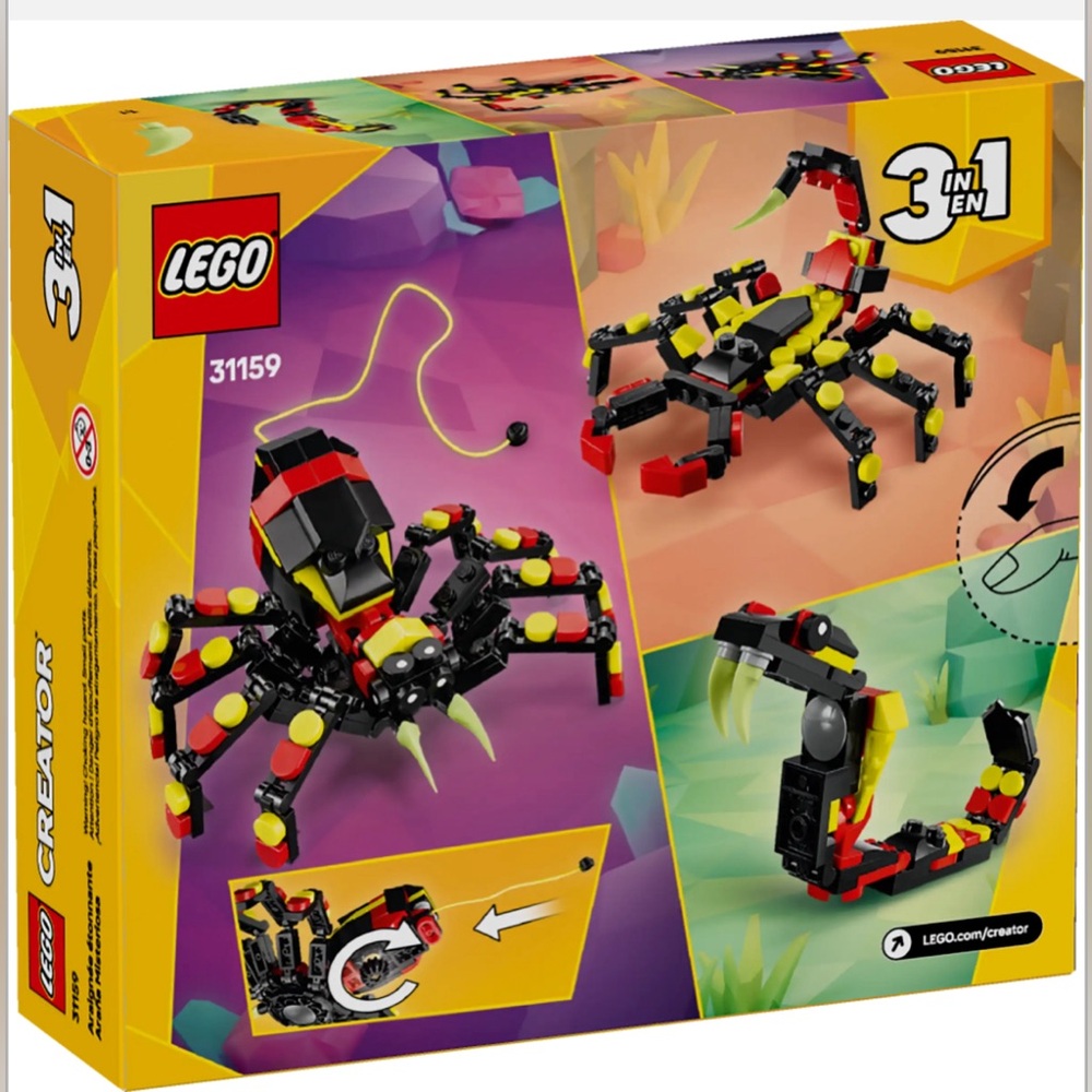 LEGO Wild Animals: Surprising Spider 3 in 1 Creator 31159 New in Sealed Box